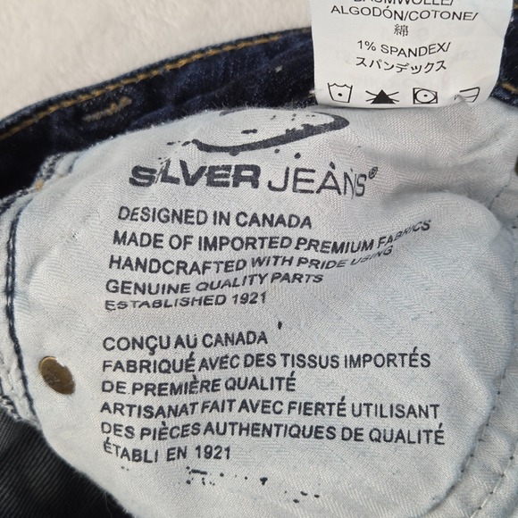 Silver Jeans‎ Aiko Capri W25 Dark Wash Cuffed Denim Stretch Cropped Jeans - Picture 8 of 11